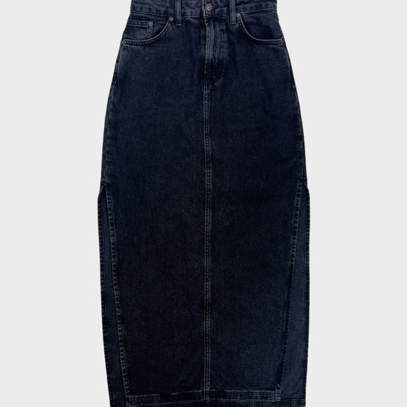 Topshop Dresses & Skirts - Dark Denim Midi Skirt